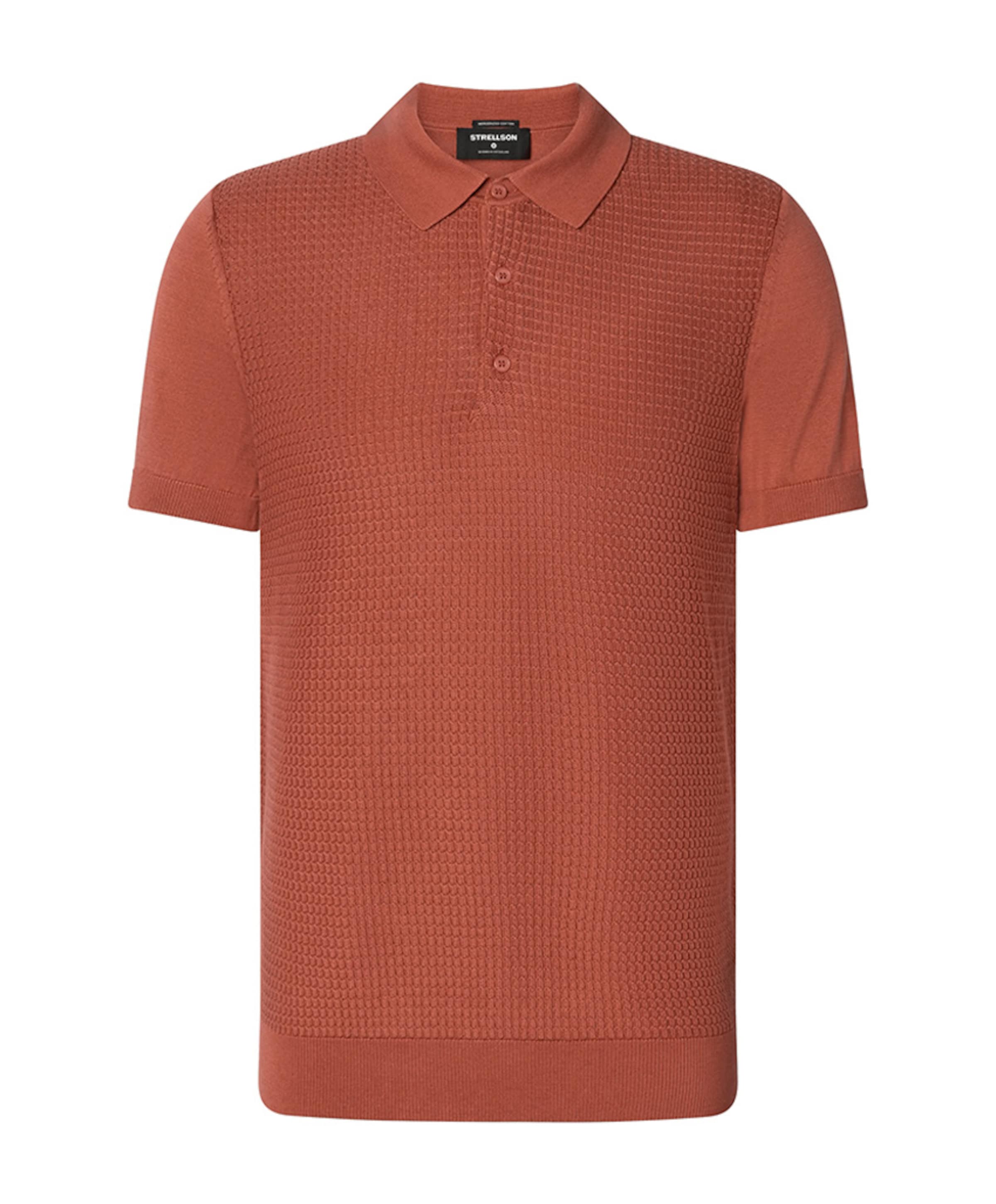 Heren polo brique