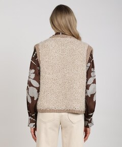 Dames gilet beige