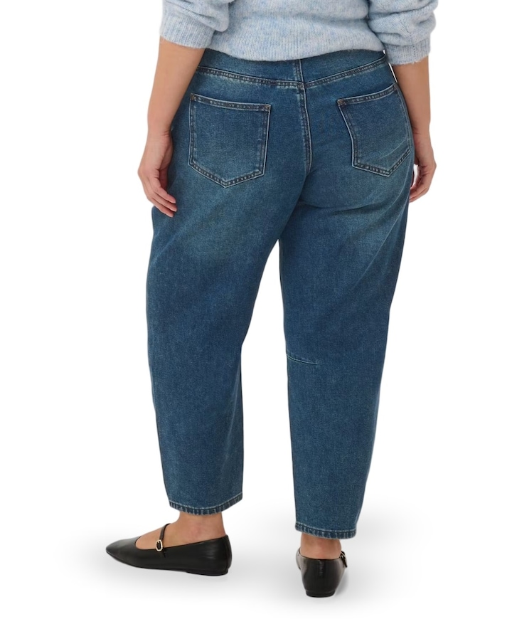 KCninna Cropped Barrel dames jeans blauw