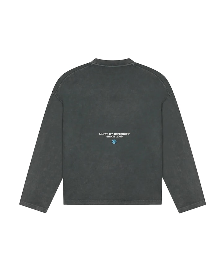 Uniseks longsleeve grijs