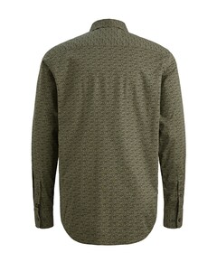 Heren overhemd lange mouw groen