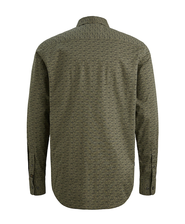 Heren overhemd lange mouw groen