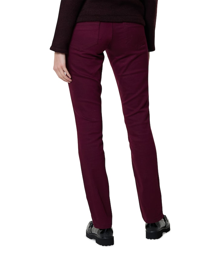 5 Pocket Super Stretch Lang dames broek bordeaux