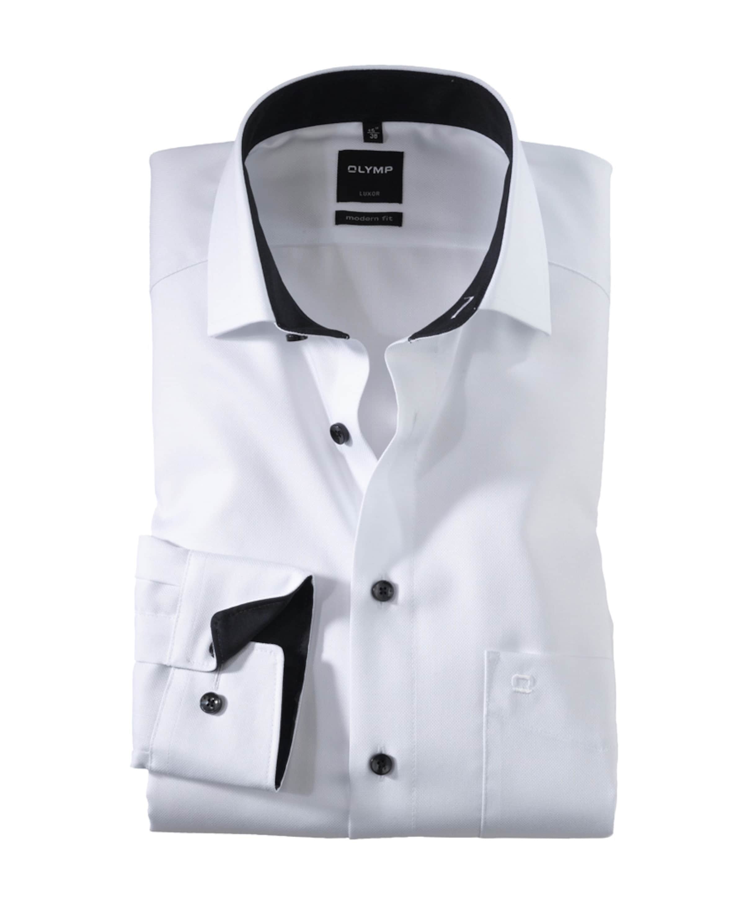 Heren overhemd lange mouw wit