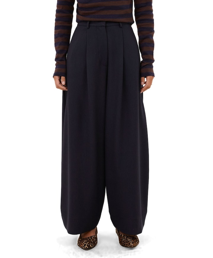 frida copper stripe dames broek blauw