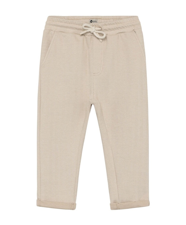 Herringbone jongens broek beige