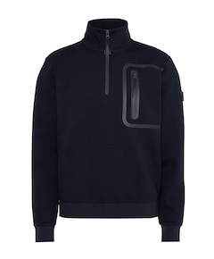 Heren trui met rits blauw