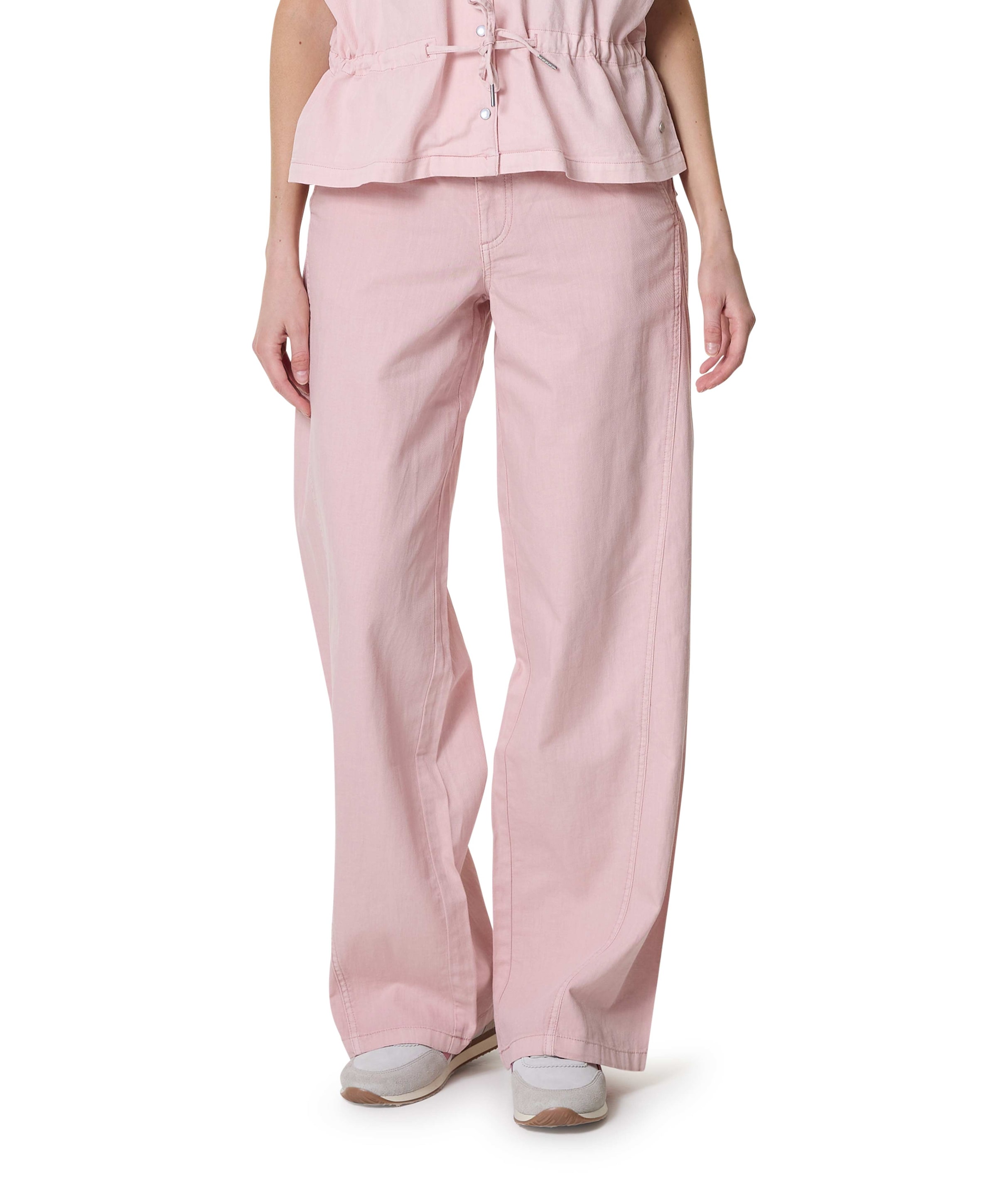 Claudette Cotton Linen L33 dames broek roze