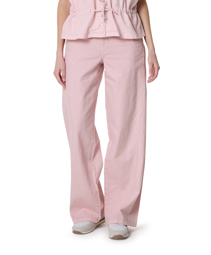 Claudette Cotton Linen L33 dames broek roze