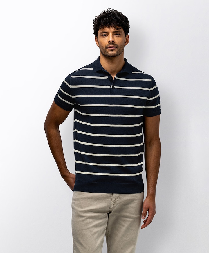 Heren polo blauw