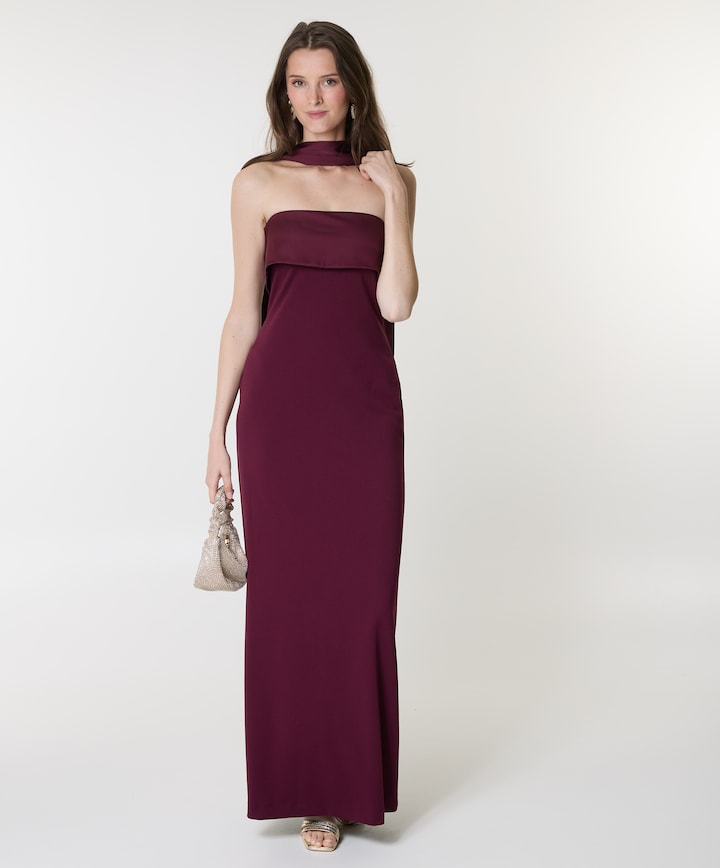 Dames jurk bordeaux