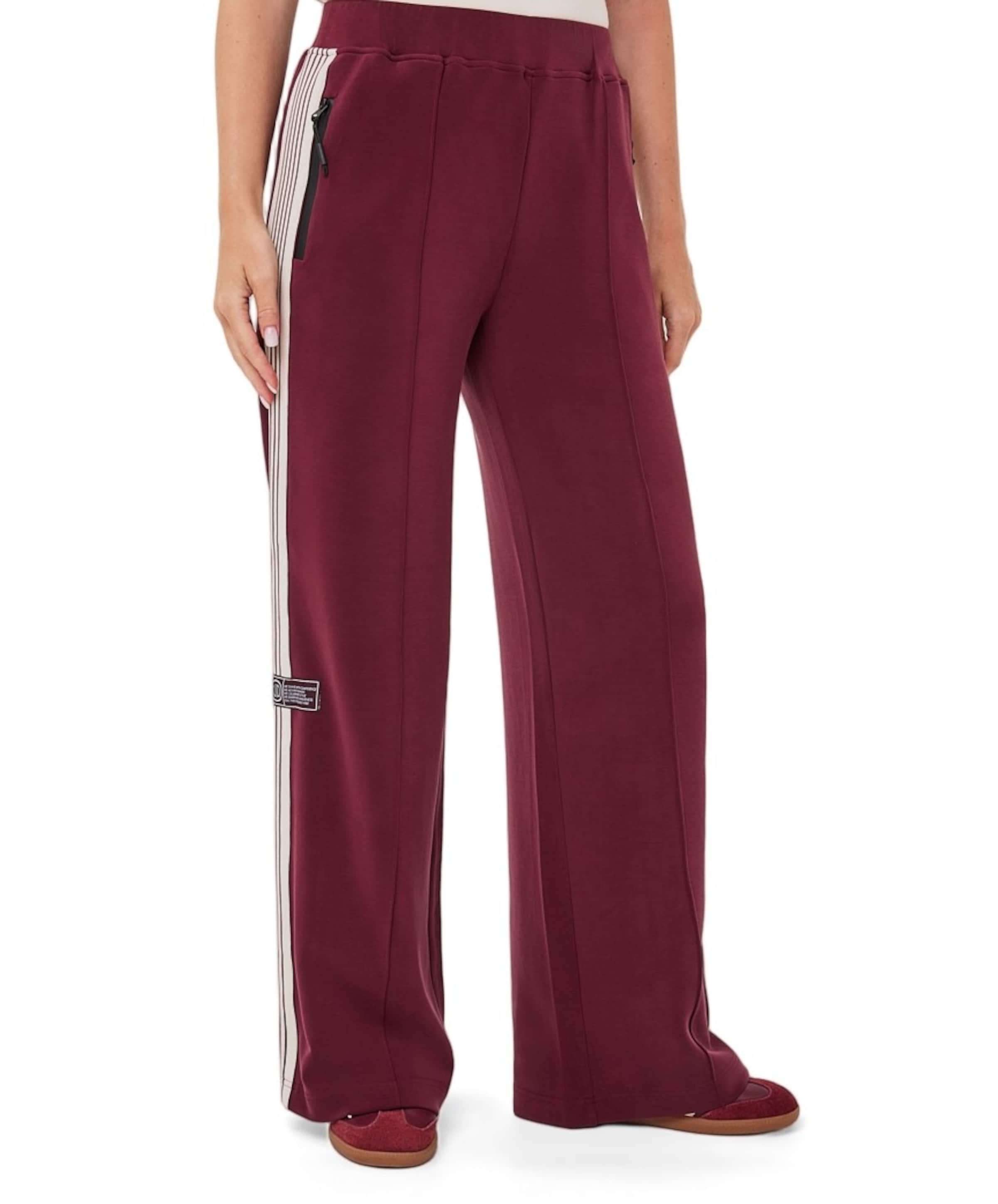 Trousers tape Modal dames broek bordeaux