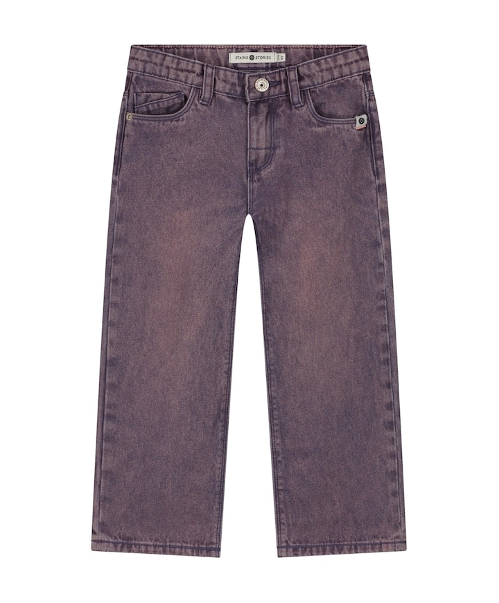 Colored Wide Denim meisjes jeans paars
