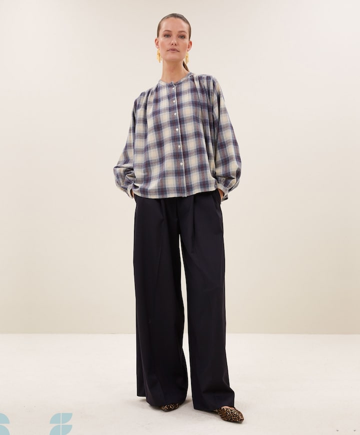 Dames blouse blauw