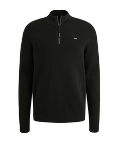 Heren trui met rits zwart
