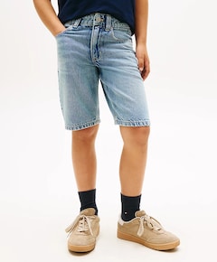 STRAIGHT MID BLUE DENIM jongens korte broek blauw