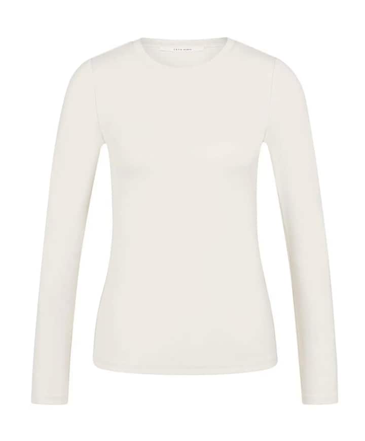 Dames longsleeve ecru