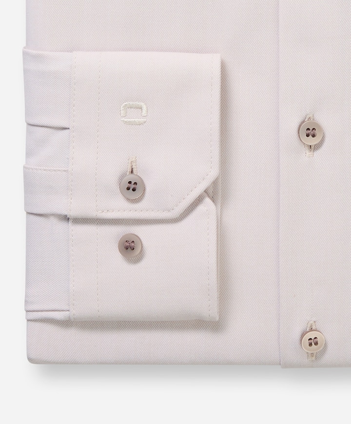 Heren overhemd lange mouw beige