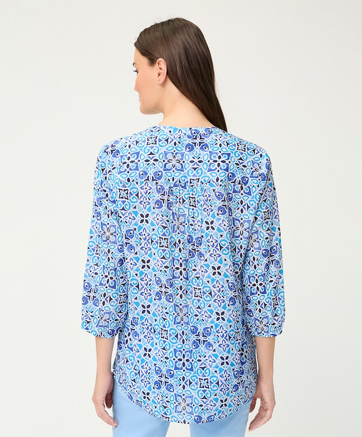 Dames blouse blauw