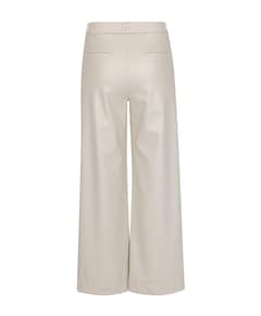 Lexie faux leather broek ecru