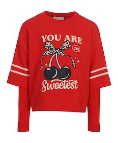 Meisjes longsleeve rood