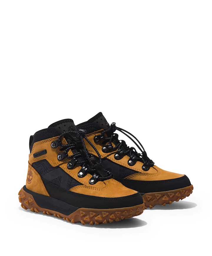 GreenStride Motion 6 MID BUNGEE WATERPROOF SNEAKER jongens veterschoenen bruin