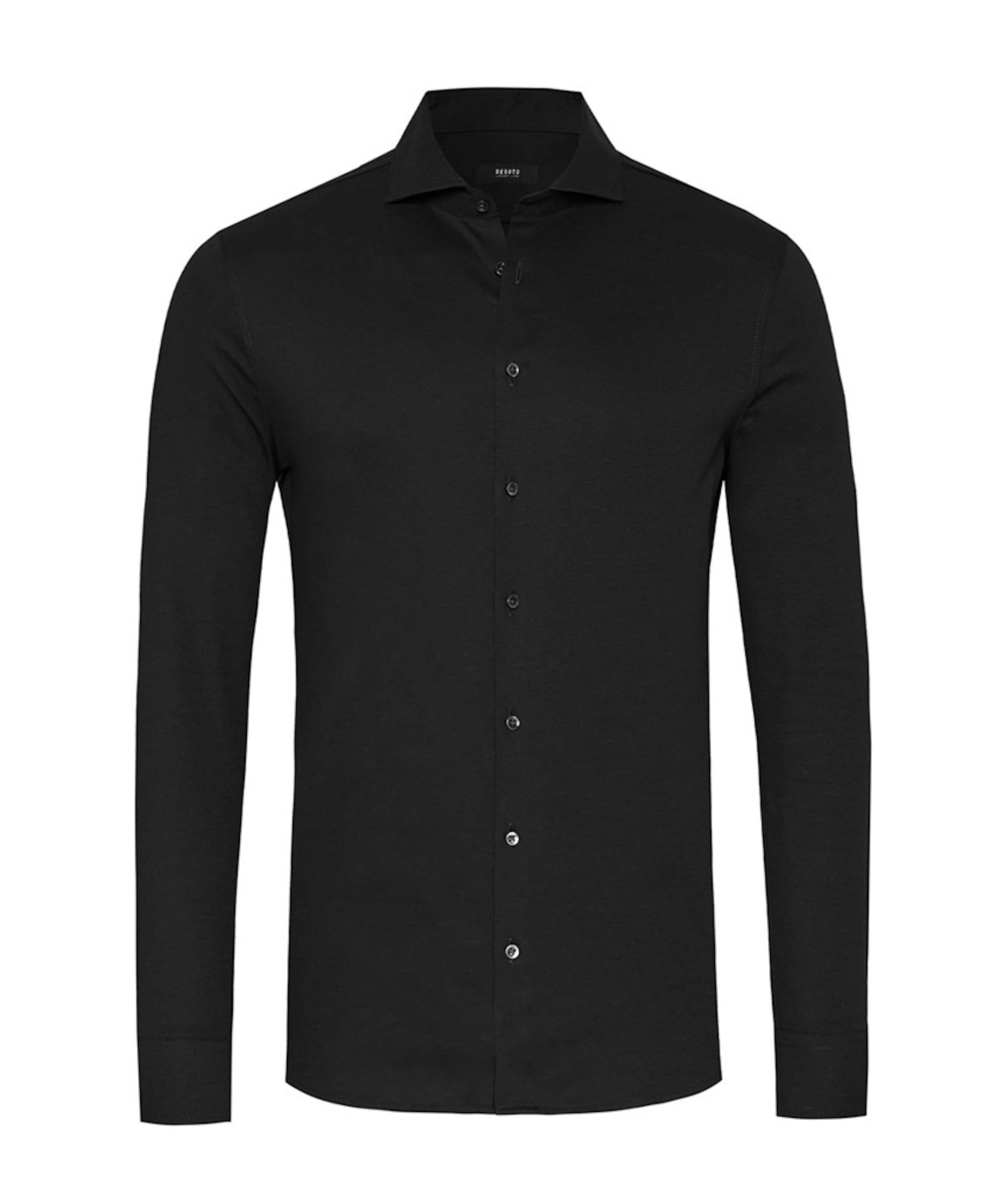 Heren overhemd lange mouw zwart