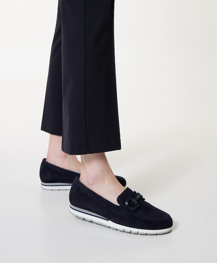 dames instappers blauw