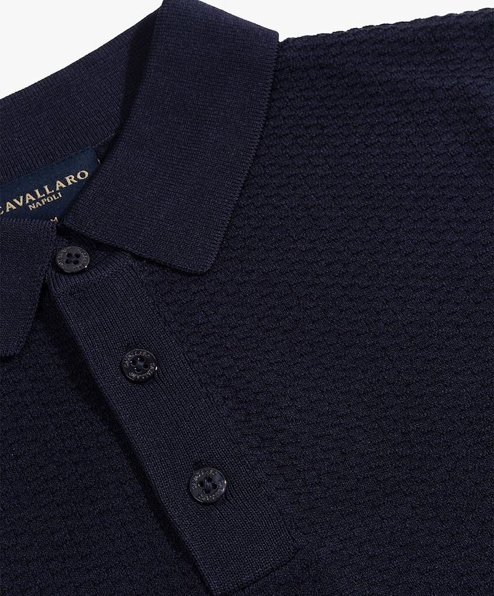 Heren polo blauw