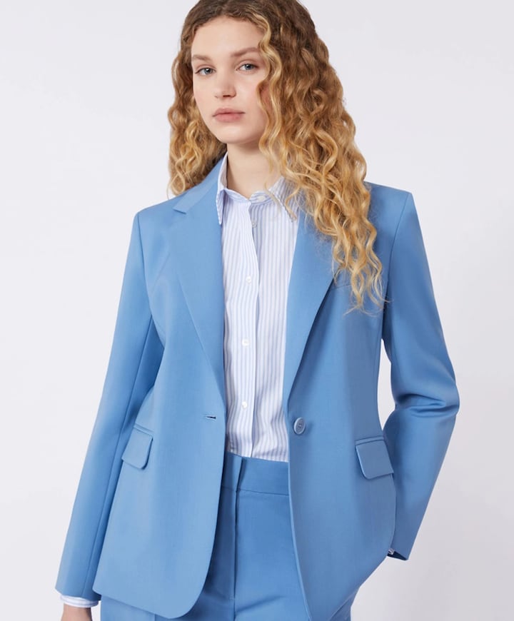 Dames blazer blauw