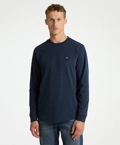 Heren longsleeve blauw