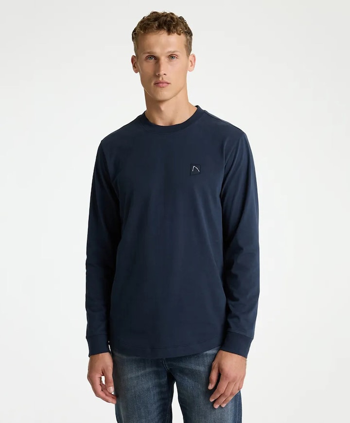 Heren longsleeve blauw