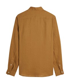 Heren overhemd lange mouw geel