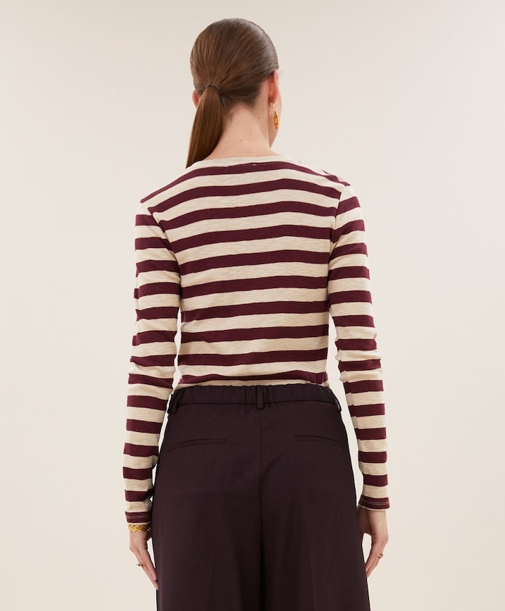 Dames longsleeve bordeaux