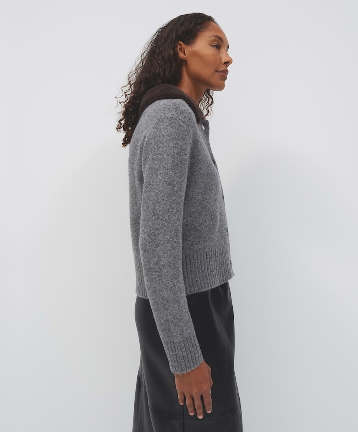 Dames vest grijs