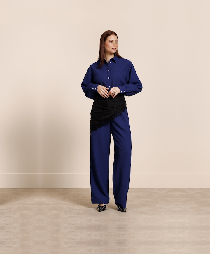 Dames blouse blauw