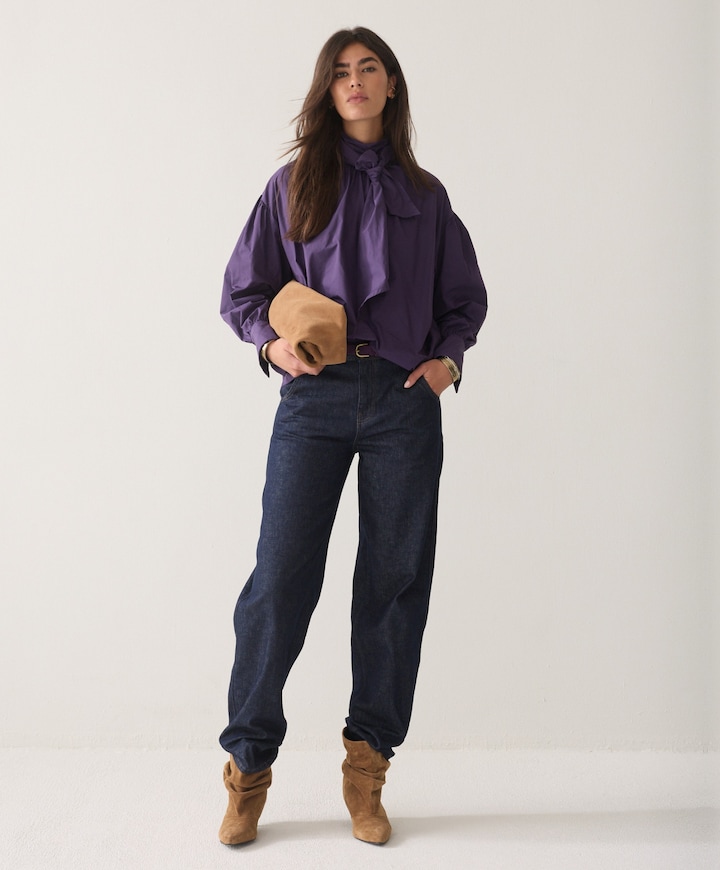 Dames blouse paars