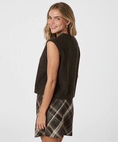 Dames gilet bruin