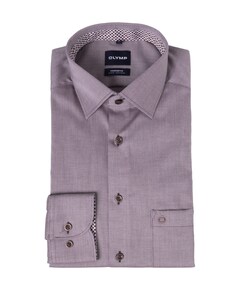 Heren overhemd lange mouw bordeaux