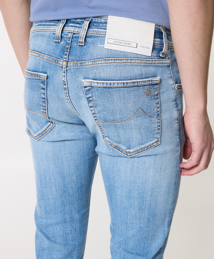Nick Slim 5 pkt heren jeans blauw