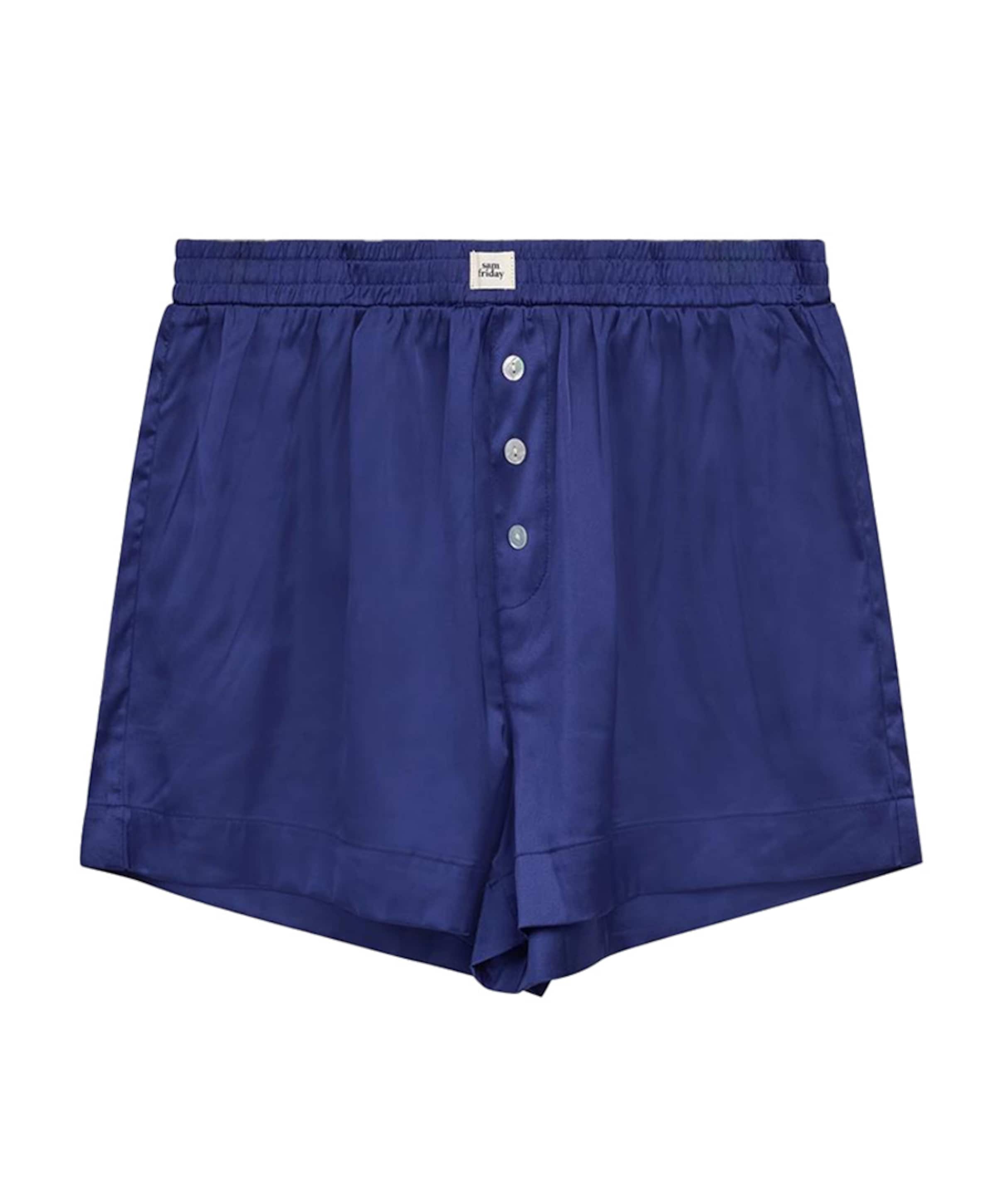 Dames pyjamashort blauw