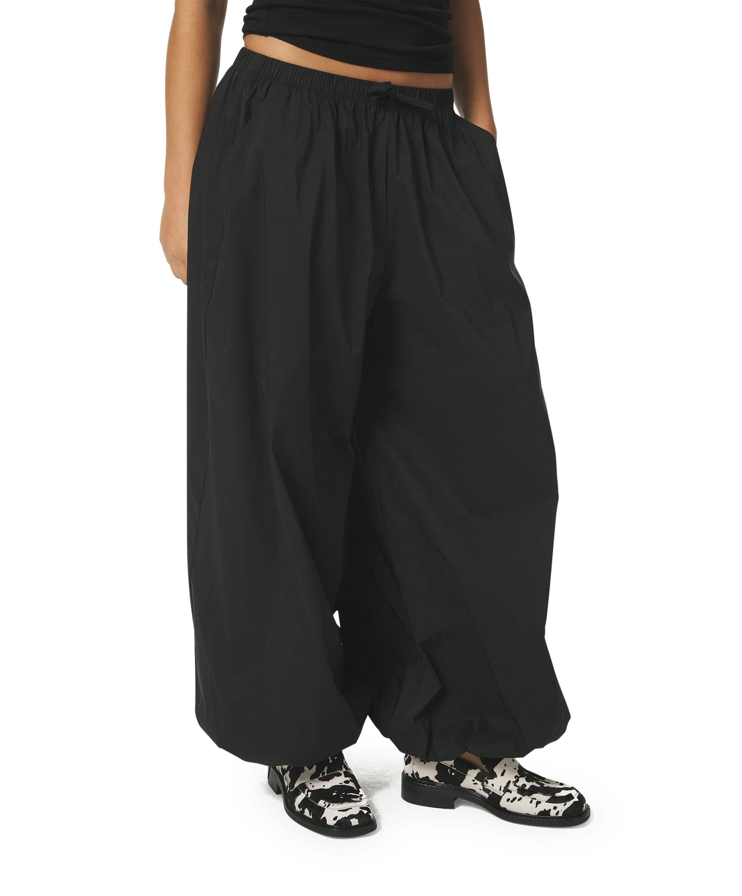 Roxane Balloon Poplin dames broek zwart