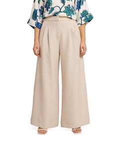 Sky sparkle waffle dames broek ecru