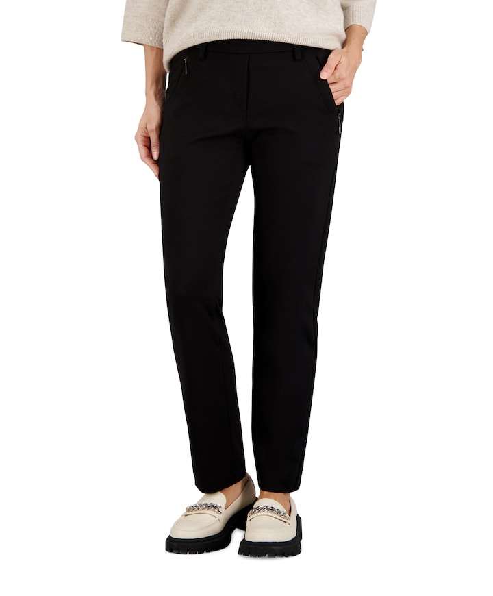 Pull On Slim broek zwart