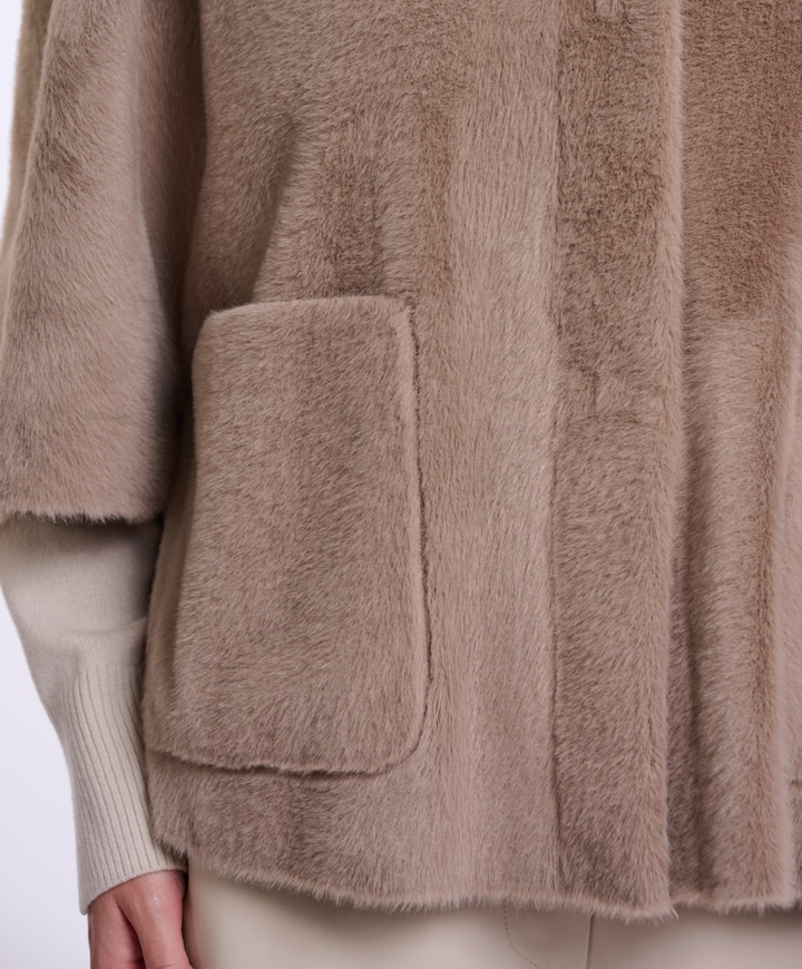Dames cape beige