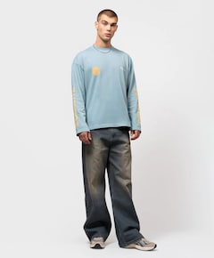 Uniseks longsleeve blauw