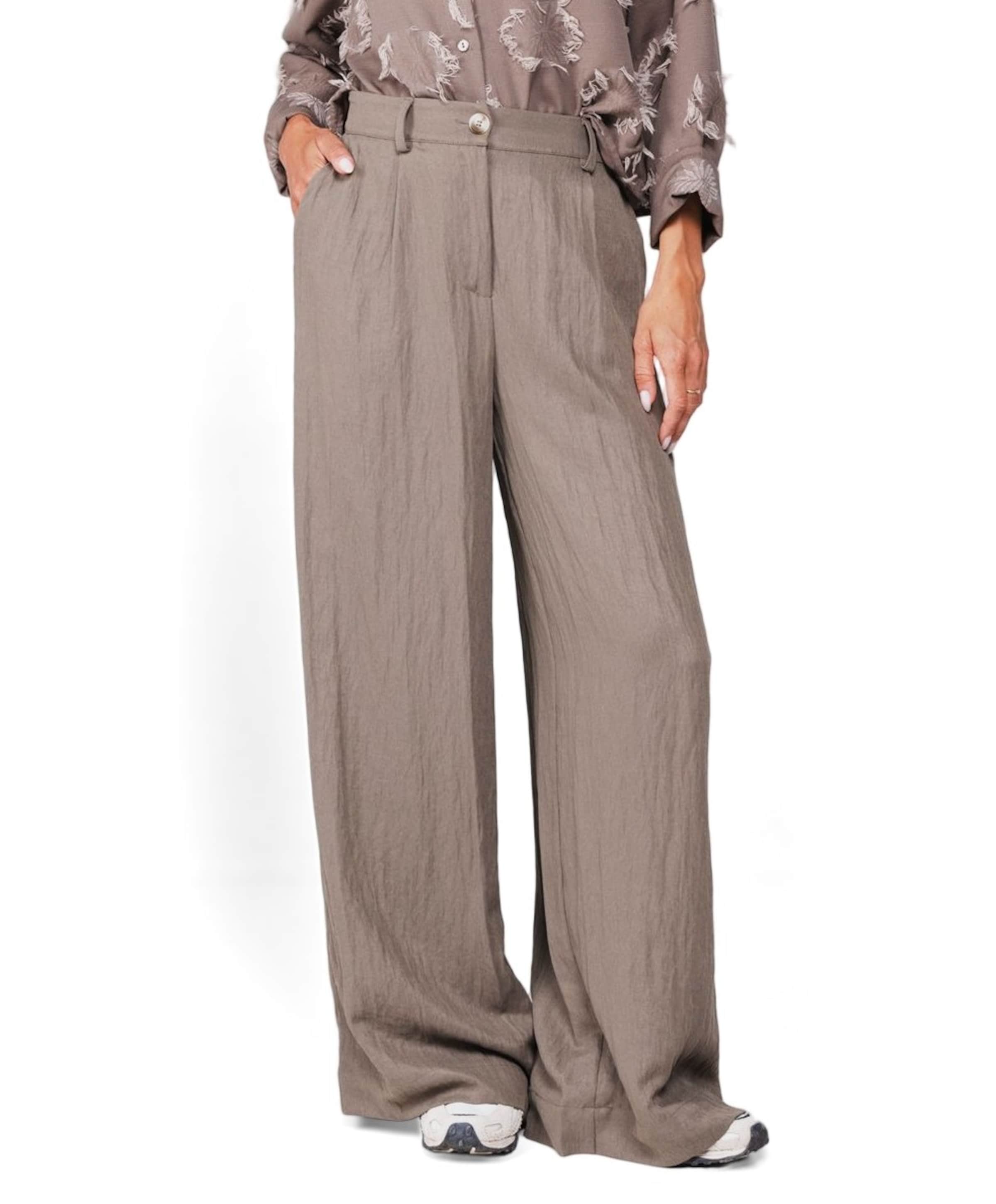 Wide dames broek bruin