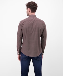 Heren overhemd lange mouw rood