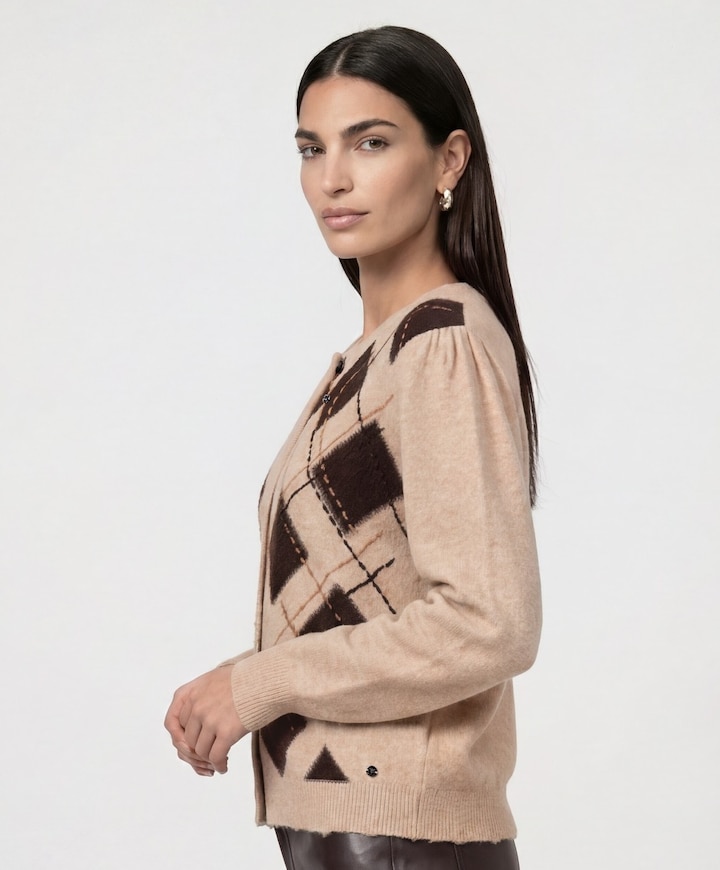 Dames vest beige