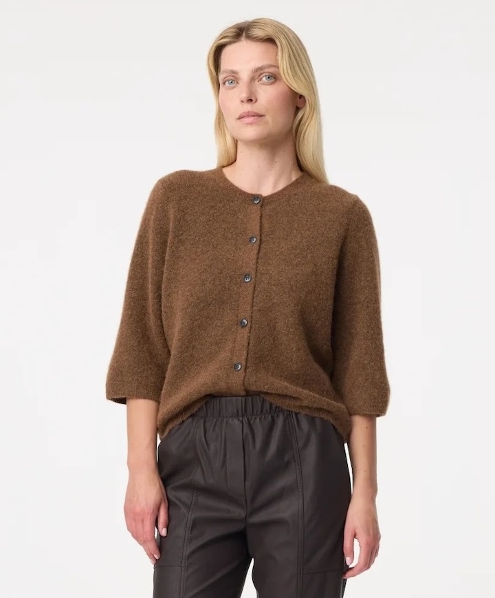 Dames vest bruin